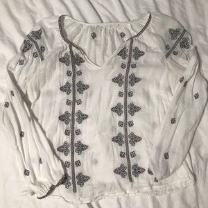 Embroided peasant blouse